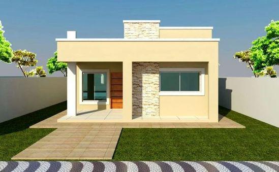 Fachadas de casas de un piso sencillas