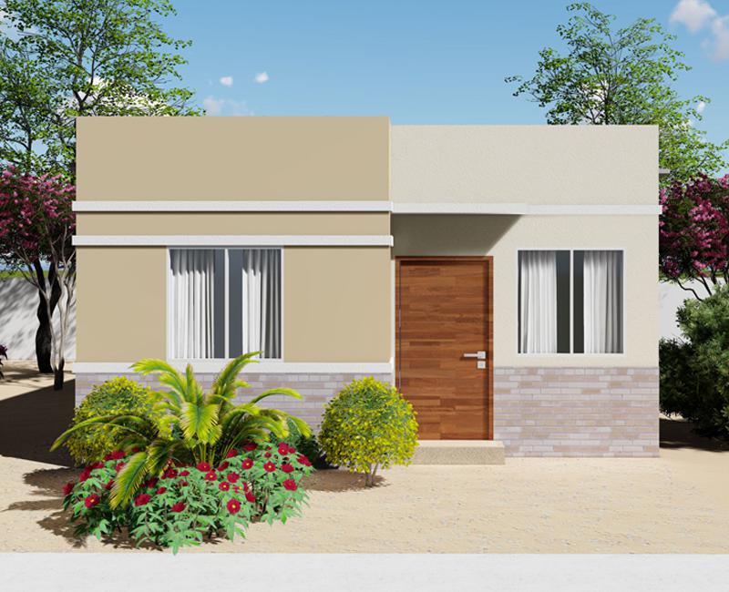 Fachadas de casas de un piso sencillas