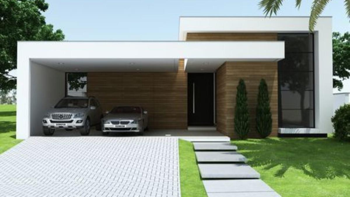 Fachadas de casas de una planta