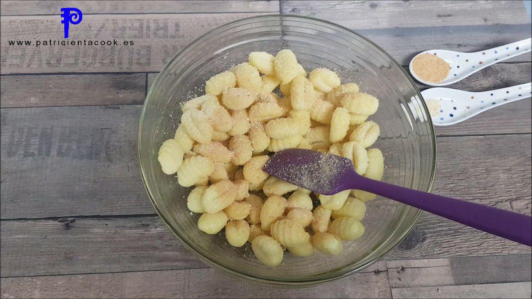 gnocchi o ñoqui en freidora de aire 9 en 1 de lidl