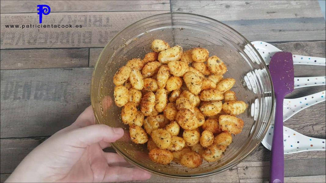 gnocchi o ñoqui en freidora de aire 9 en 1 de lidl