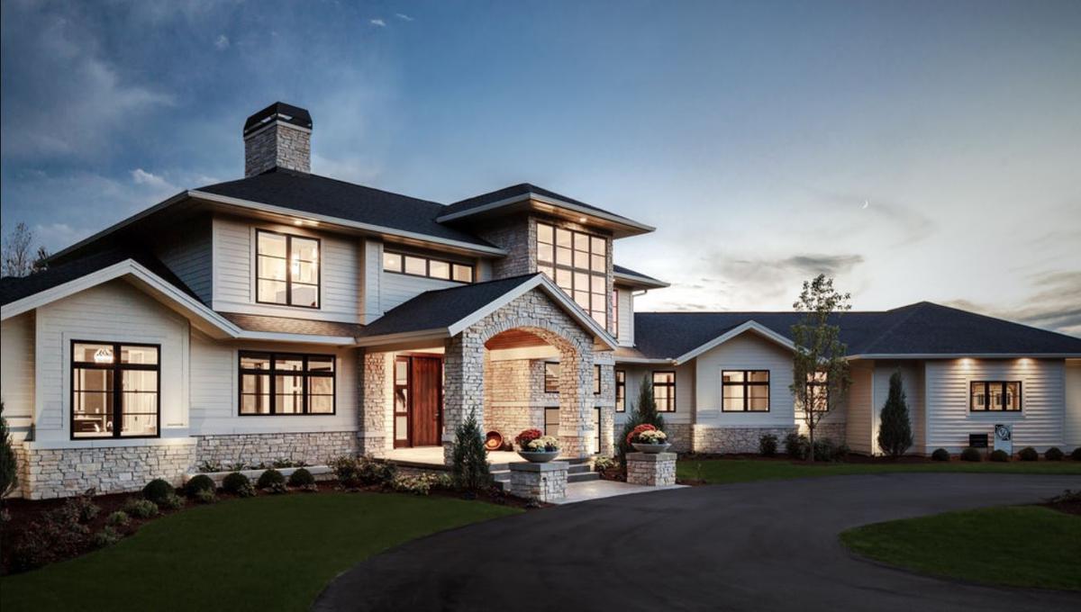 Casas con techos inclinados