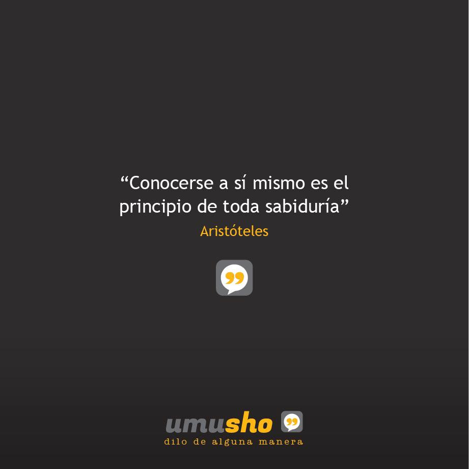 Conocerse a sí mismo es el principio de toda sabiduría. Aristóteles