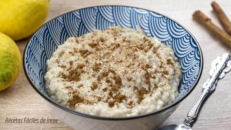 como hacer falso arroz con leche saludable paso a paso