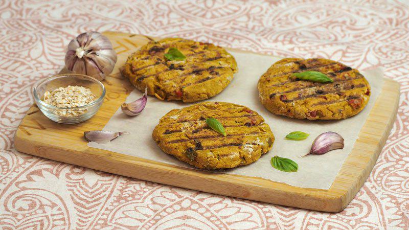 hamburguesas de garbanzos y avena receta saludable