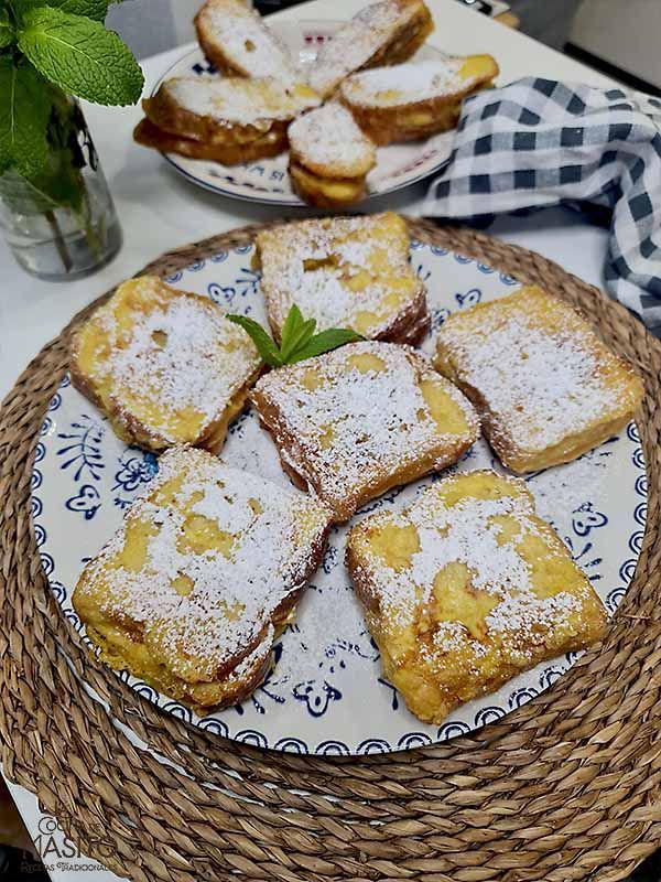 Receta torrijas rellenas de crema