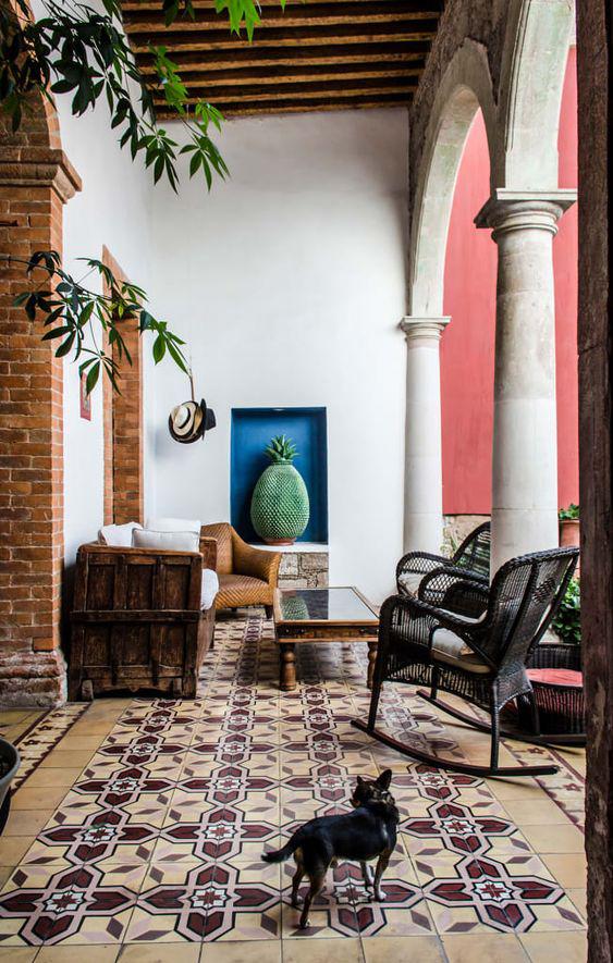 Interiores de casas coloniales