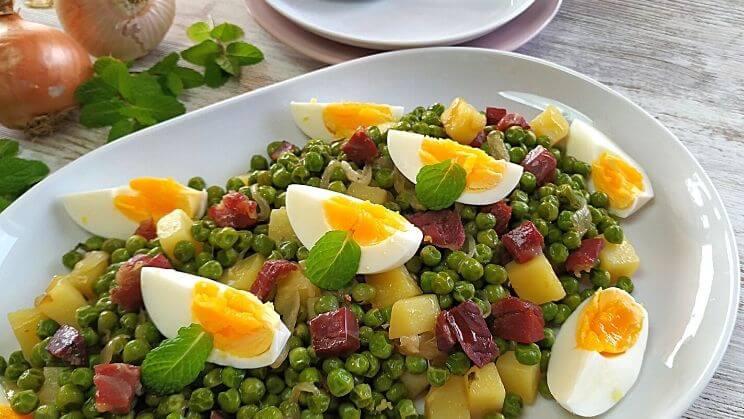 Guisantes con jamón