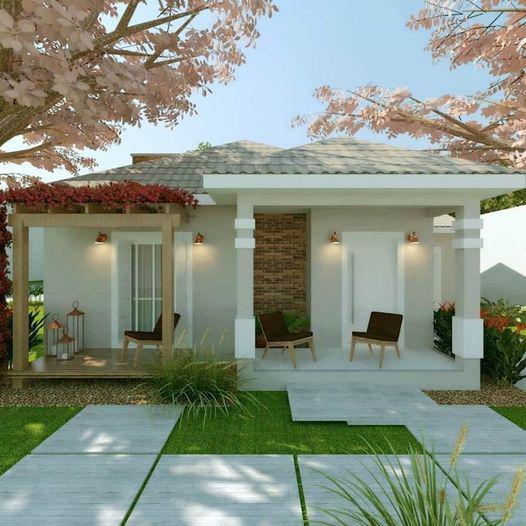 Casas pequeñas con techo de teja