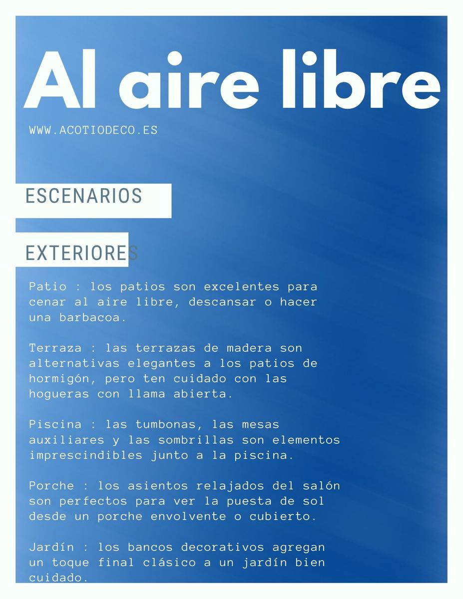 Decoración espacios exteriores