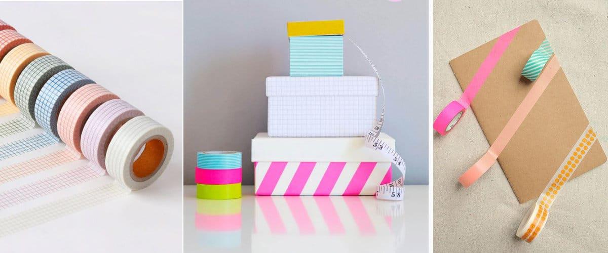 Decorar caja con washi tape