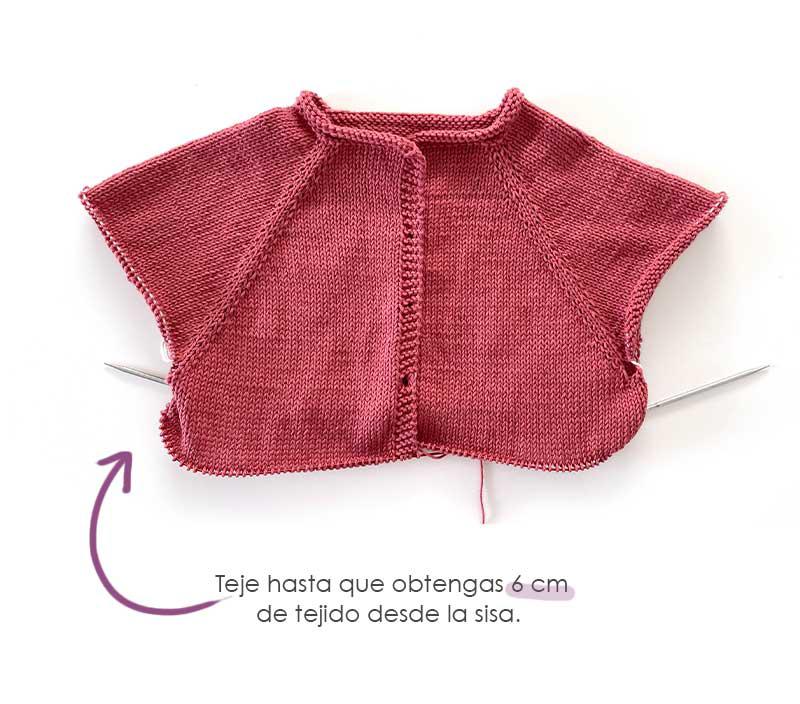 Como tejer la rebeca de punto SANDÍA - Patrón y Tutorial- Teje parte del bajo