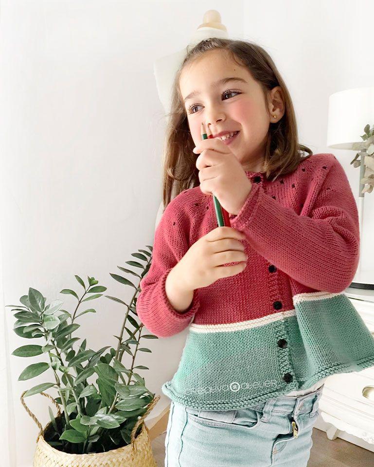 Como tejer la rebeca de punto SANDÍA - Patrón y Tutorial- Puesta 6