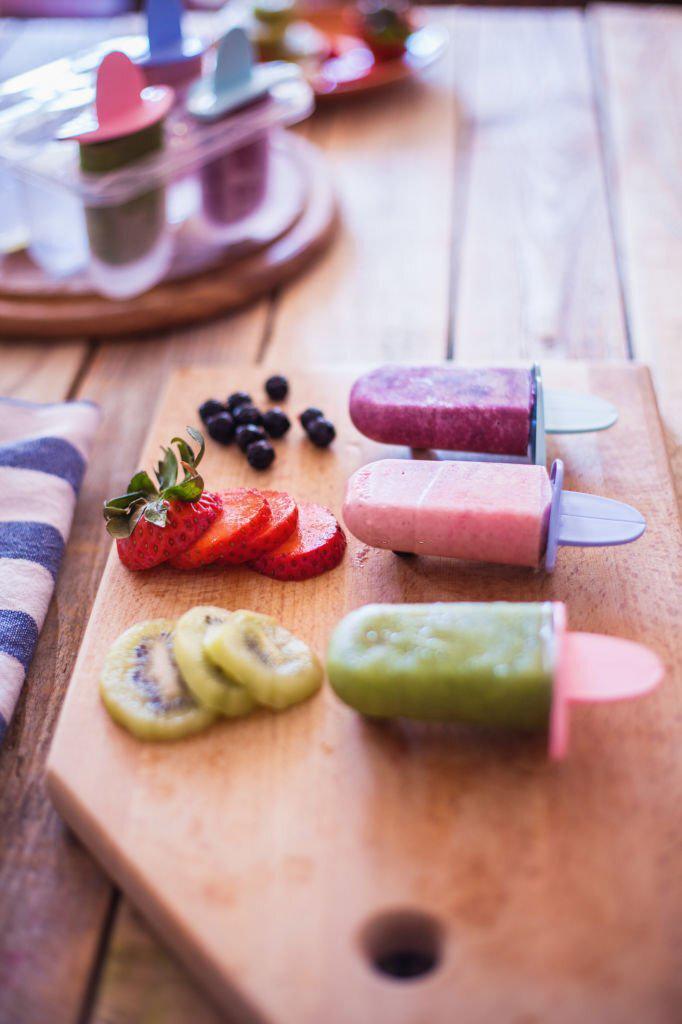 Helados de fruta para bebés
