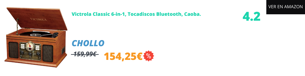 tocadiscos con altavoces bluetooth