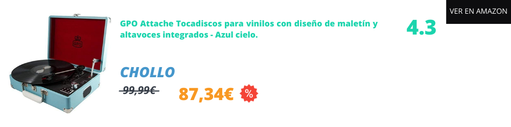 tocadiscos con altavoces potentes