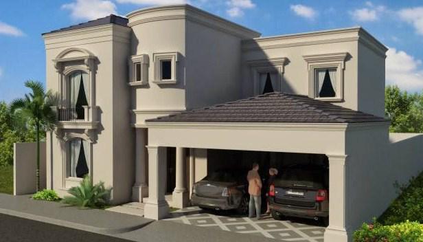 Fachadas con molduras de cemento