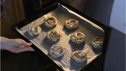 hornear los rolls de canela expres