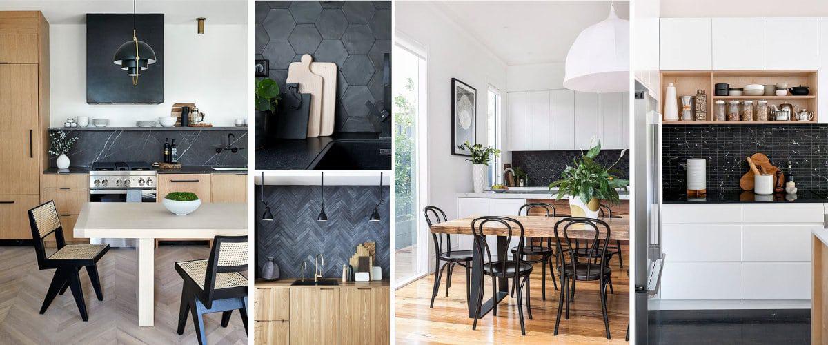 Frente de cocina negro