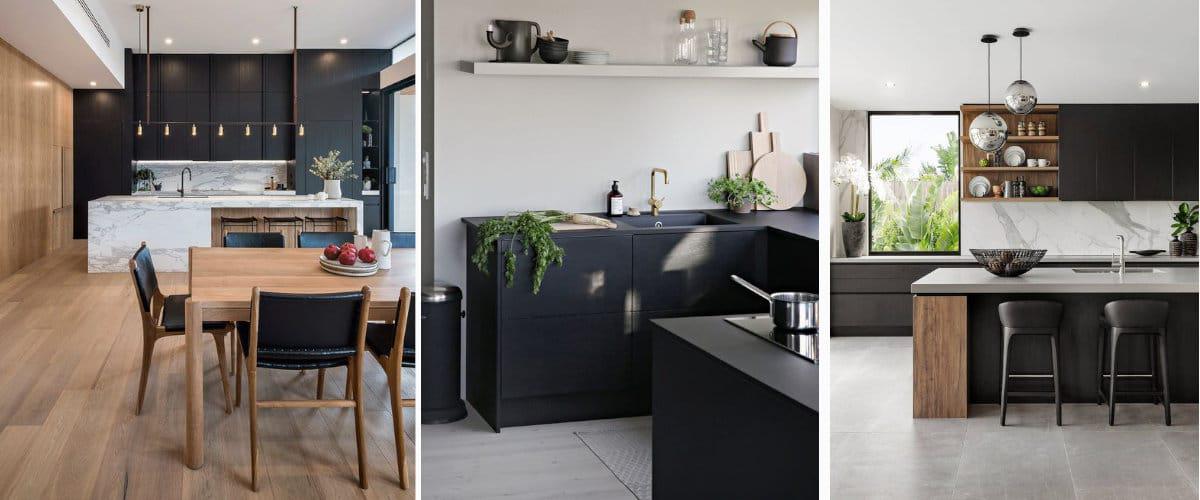Muebles de cocina negros