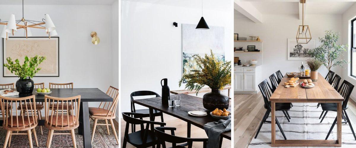 Mesas y sillas de cocina negras