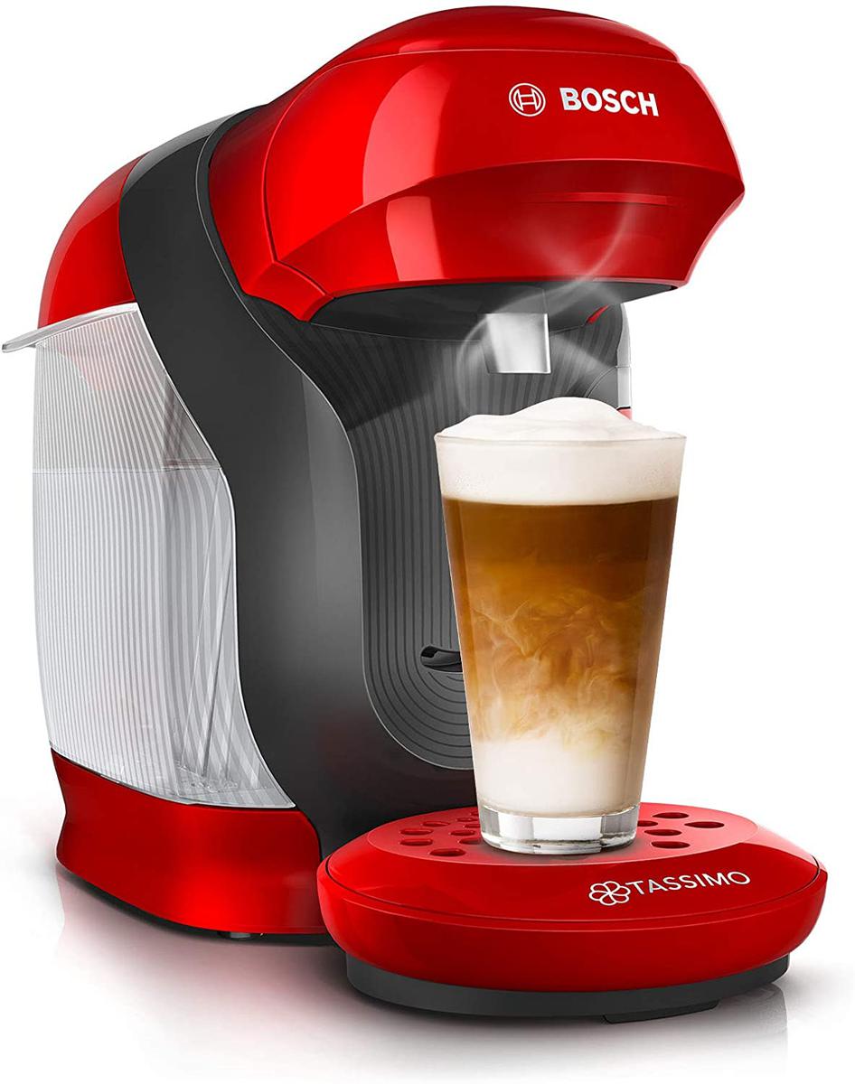 Bosch Hogar TASSIMO Style, Cafetera de Cápsulas, Compacta, Rojo