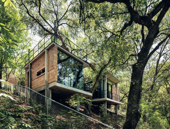 Cabañas en acantilados