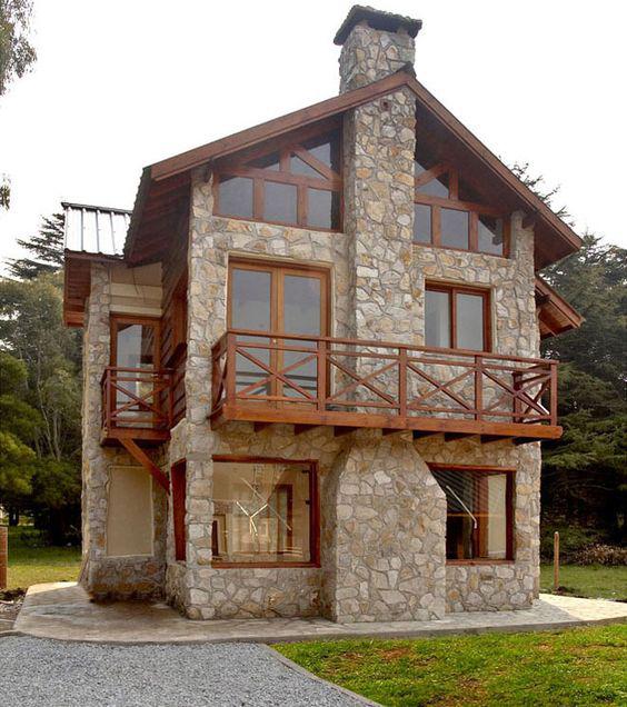 Cabañas en el campo con chimenea