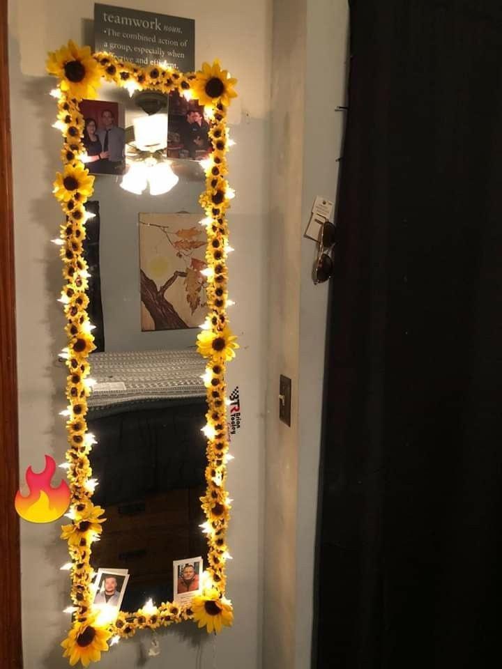 Espejos con luces de navidad