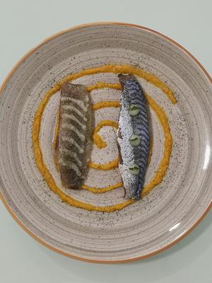 Caballa marinada con eneldo - Cenital vertical