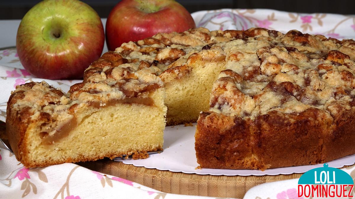 TARTA ITALIANA DE MANZANA, BIZCOCHO ESPONJOSO, RELLENO JUGOSO Y CUBIERTA CRUJIENTE. Una tarta fácil y realmente deliciosa, se prepara de manera fácil y el resultado es estupendo