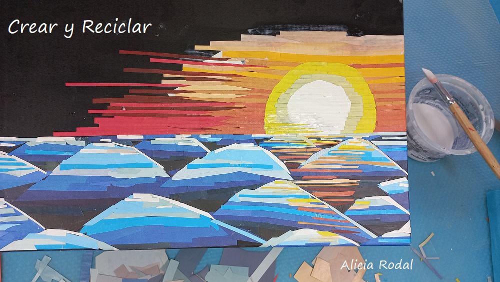 Ideas DIY Arte o Manualidades en cartón con Técnica Collage Nivel Medio