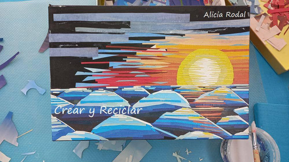 Ideas DIY Arte o Manualidades en cartón con Técnica Collage Nivel Medio