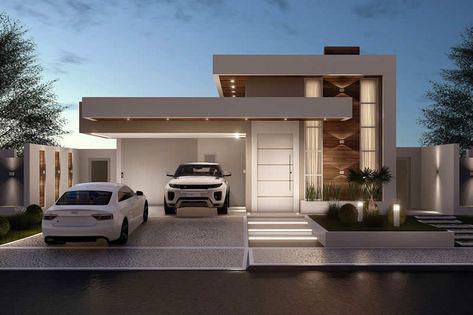 Fachadas de casas modernas de un piso