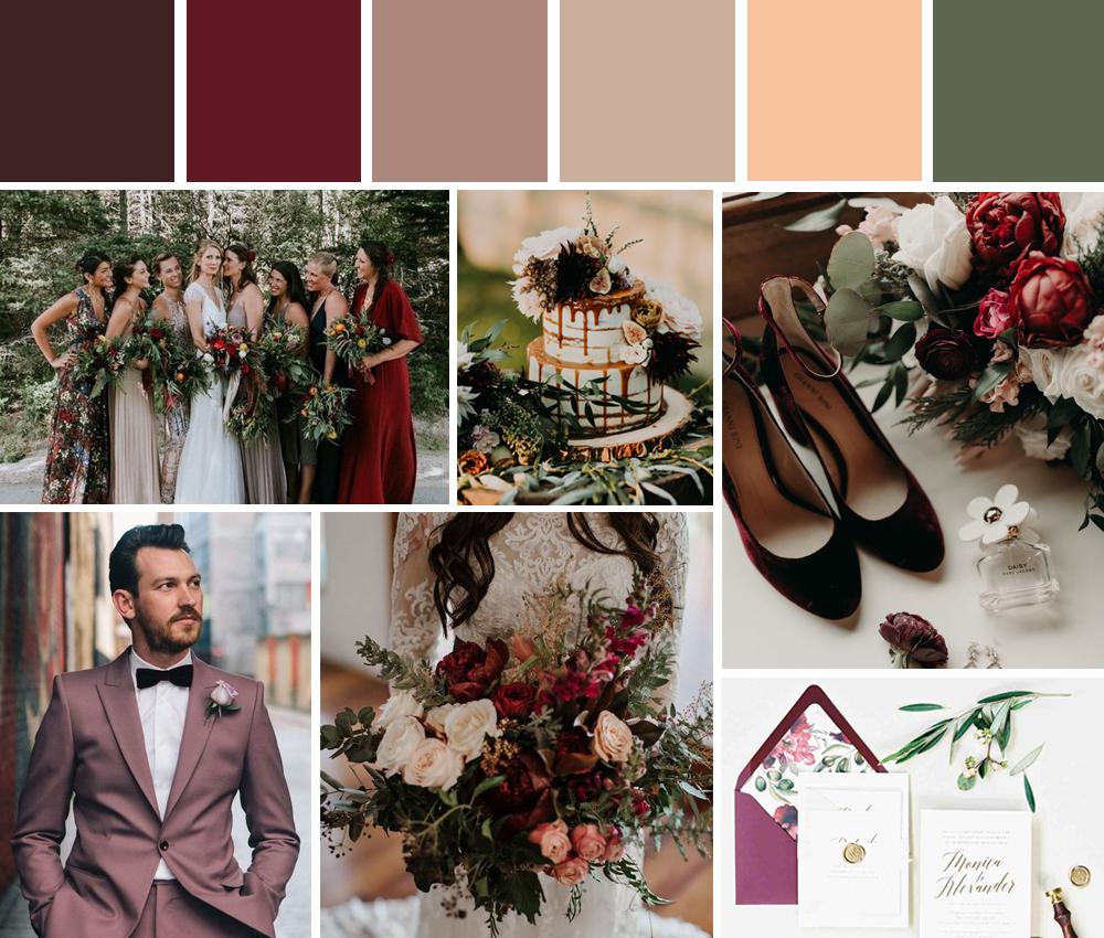 5 paletas de colores para tu boda en otoño — Frida Enamorada