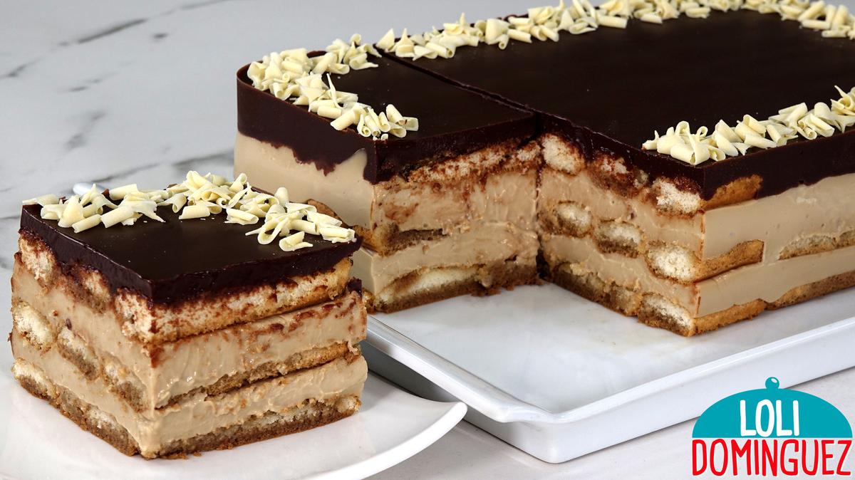 TARTA DE MOKA SIN HORNO NI GELATINA. Una tarta tierna, jugosa y con un sabor delicioso a café con el toque de chocolate que la hace irresistible, esta tarta es muy recurrente ya que se hace muy fácil sin horno ni gelatina