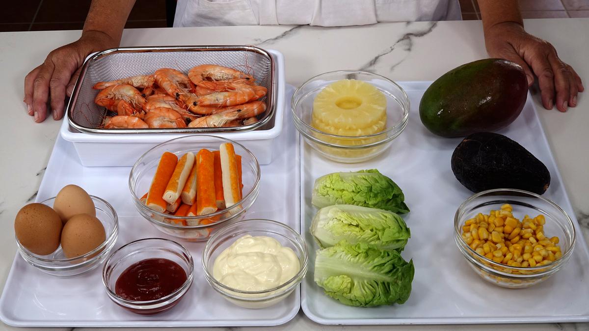 ENSALADILLA TROPICAL CON GAMBAS O CAMARONES - Loli Domínguez - Foto 1