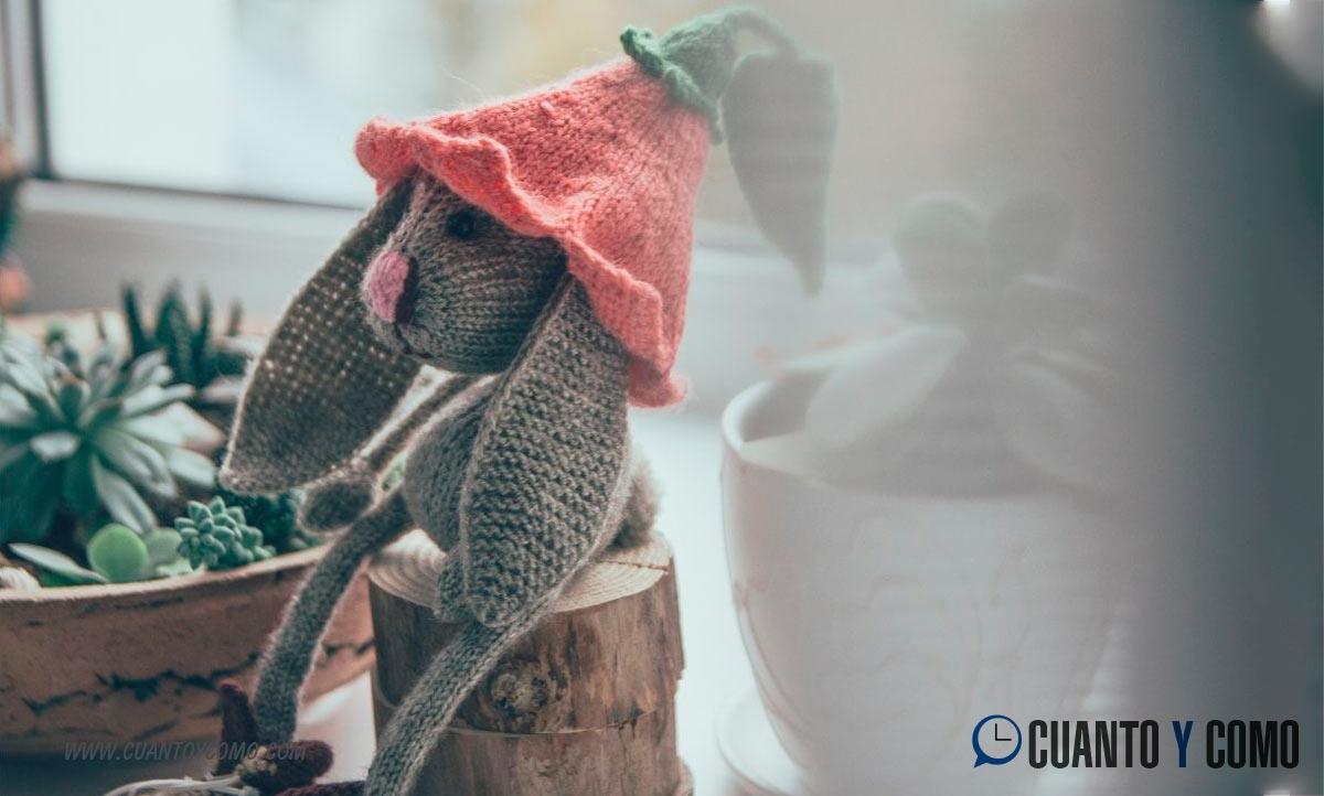 conejo tejido amigurumi