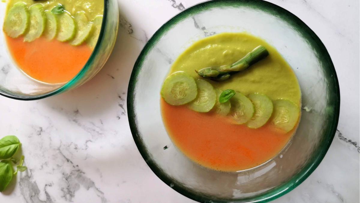 gazpacho de espárragos verdes