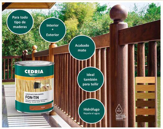 Cedria Fon Tin Mantenimiento de la Madera Exterior y Muebles de Jardín
