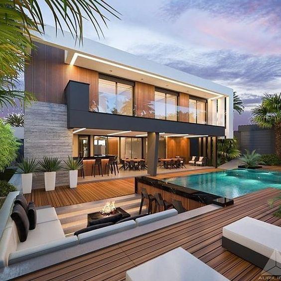 Planos de casas grandes modernas