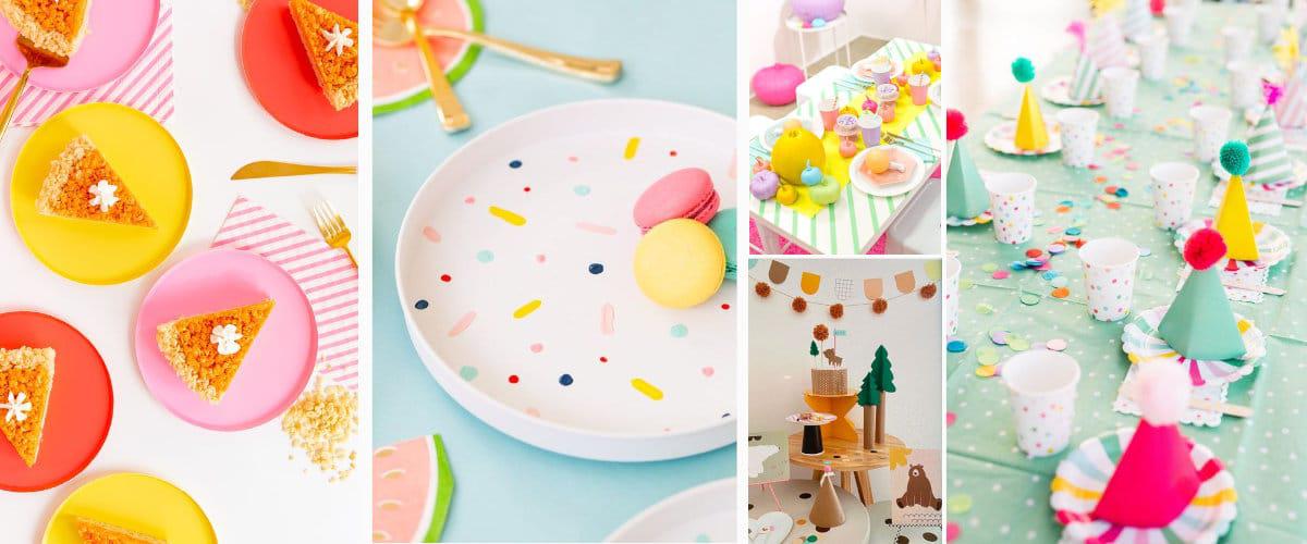 Paleta de colores para decorar un cumpleaños infantil