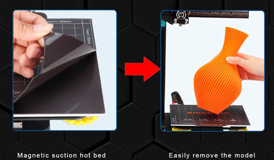 Kingroon KP3S - Superficie magnética