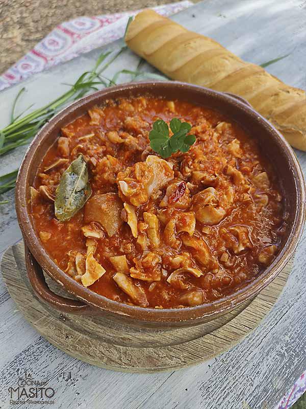 Oreja en salsa La cocina de Masito. Una receta de oreja en salsa como en los bares