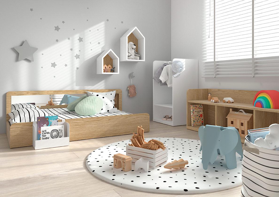 Cama Montessori con espejo