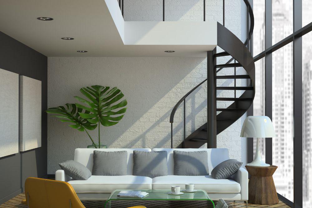 Tipos de escaleras: escaleras de caracol modernas. 