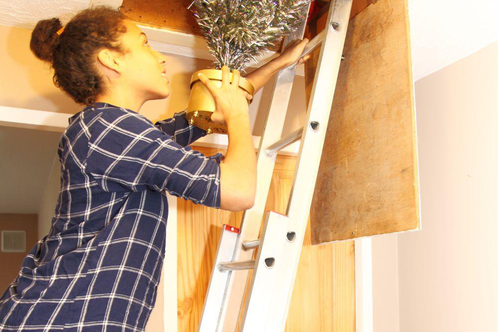 Escalera escamoteable.