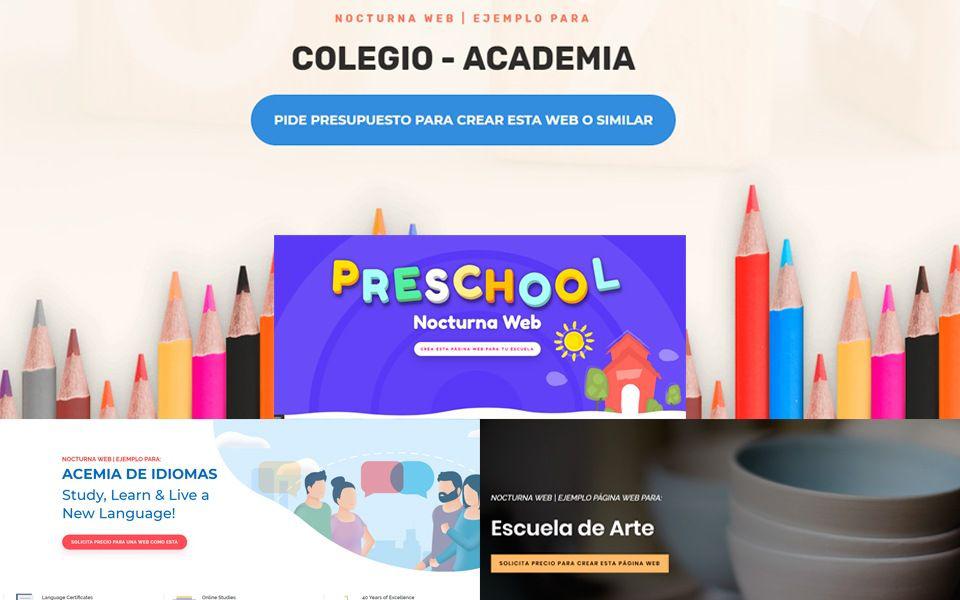 Página web para Colegio o academia