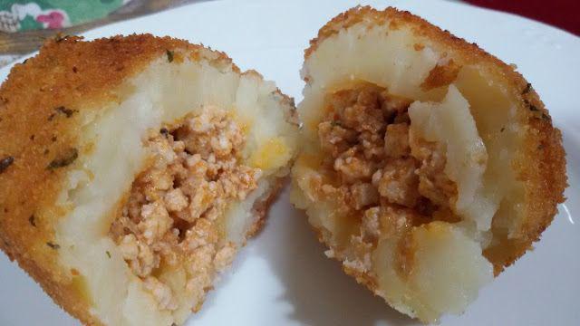 Patatas rellenas de carne