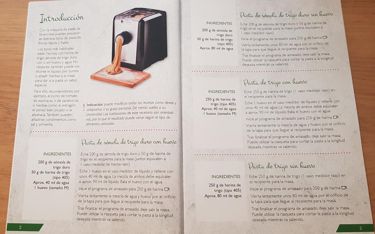 Manual maquina para pasta Silvercrest de Lidl. Patricienta Cook recetas de cocina.